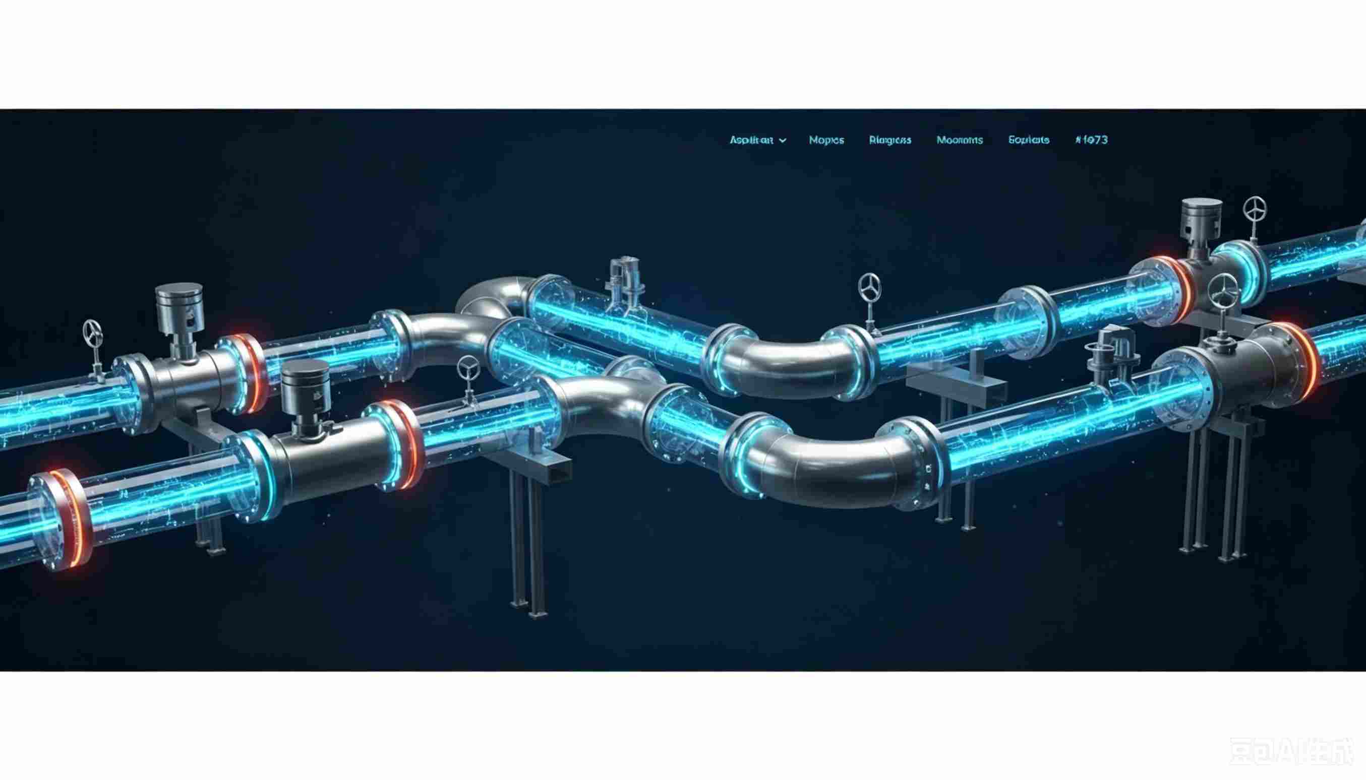 Oil and gas industrial pipeline infrastructure