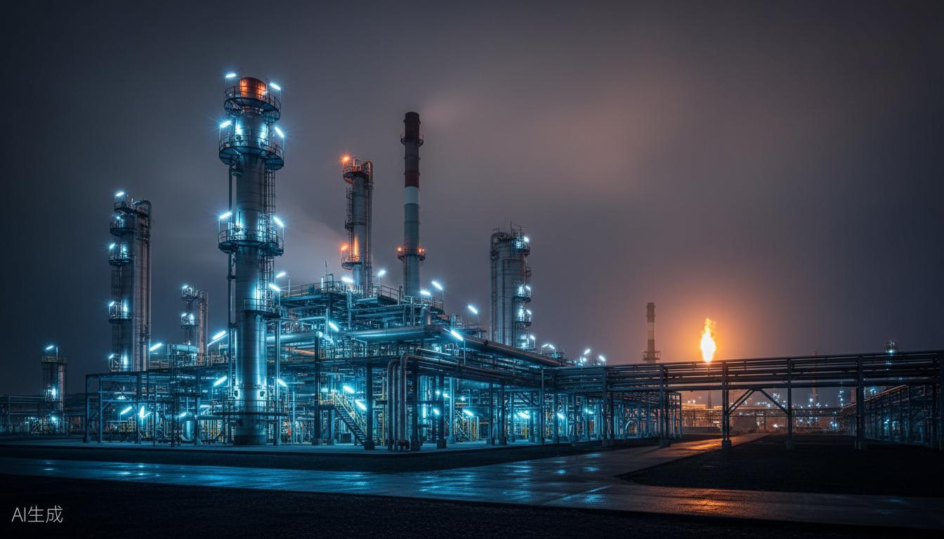 Industrial oil and gas facility